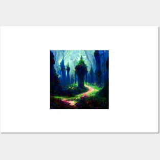 Fantasy Forest Landscape Posters and Art